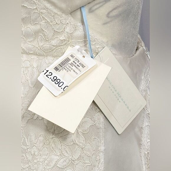 Carolina Herrera Bridal Hudson Lace Overlay Open-Back Silk Ballgown size 8 - Picture 12 of 12